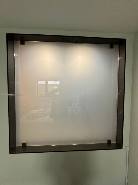 Switchable PDLC smart film install with proper low-voltage driver and integration cabling for smart-home control